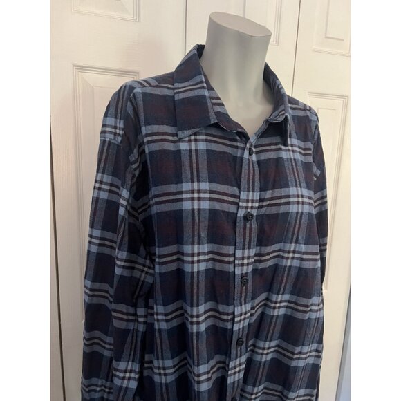 UNTUCKit Men's Blue Plaid Button Down Shirt Size XXL - Picture 4 of 5